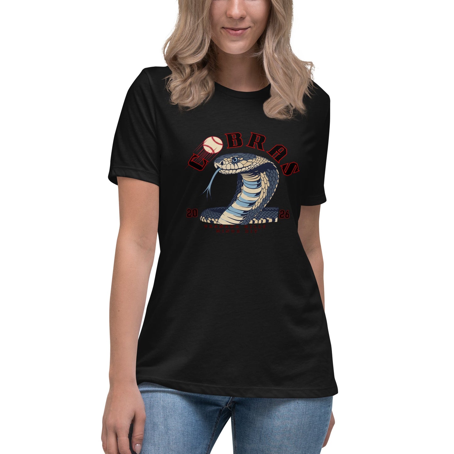 Performance | Women's Relaxed T Shirt | Cobras '26 | Minor Div Logo