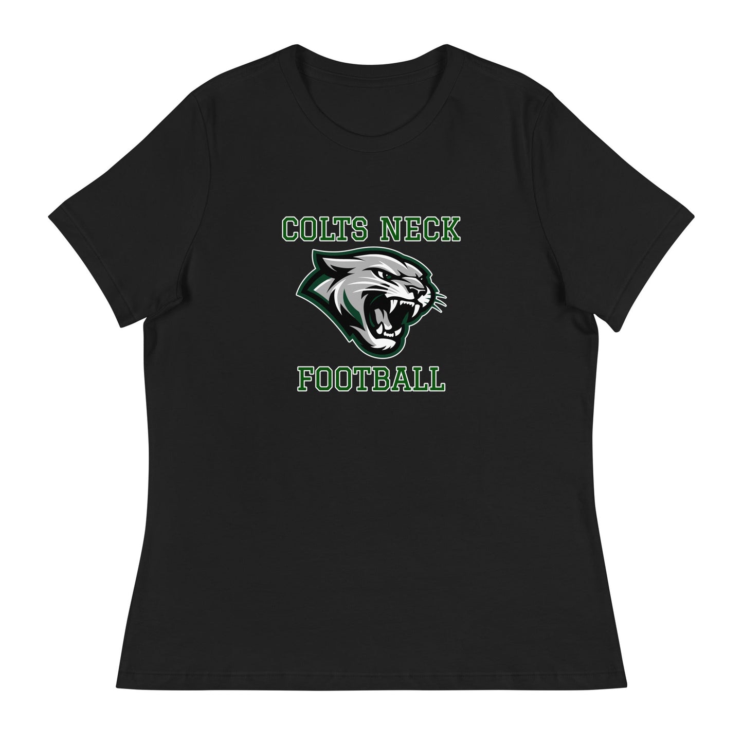 Performance | Women's Relaxed T Shirt | Colts Neck Cougars | Youth Tackle Football (AYF) | Green Predator Logo