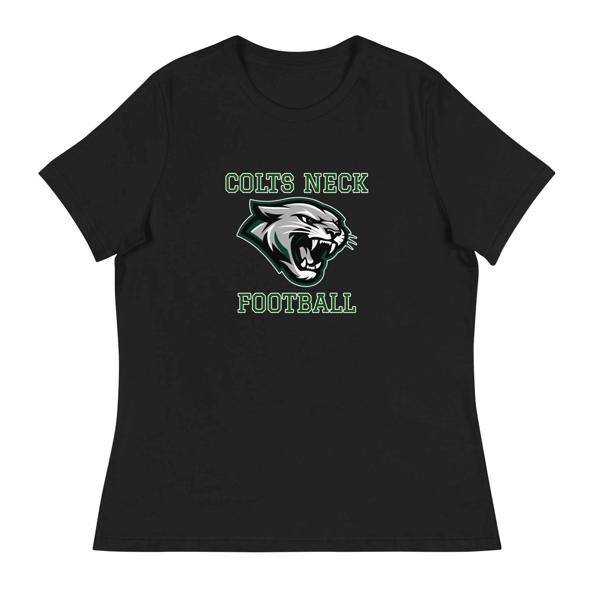 Performance | Women's Relaxed T Shirt | Colts Neck Cougars | Youth Tackle Football (AYF) | Green Predator Logo