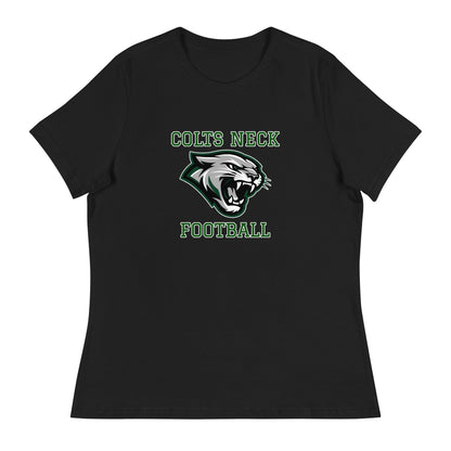 Performance | Women's Relaxed T Shirt | Colts Neck Cougars | Youth Tackle Football (AYF) | Green Predator Logo