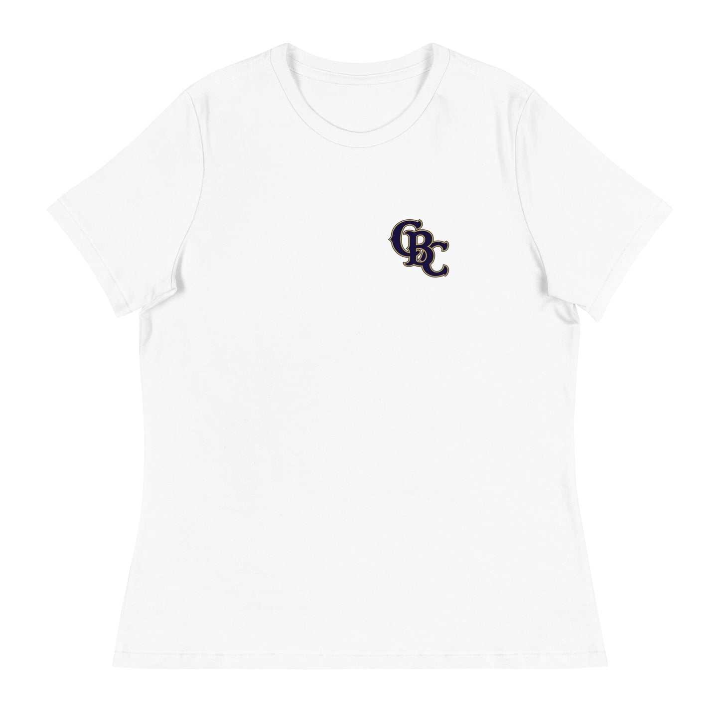 Performance | Women's Relaxed T Shirt | Cougar Baseball Club | CBC Navy Logo
