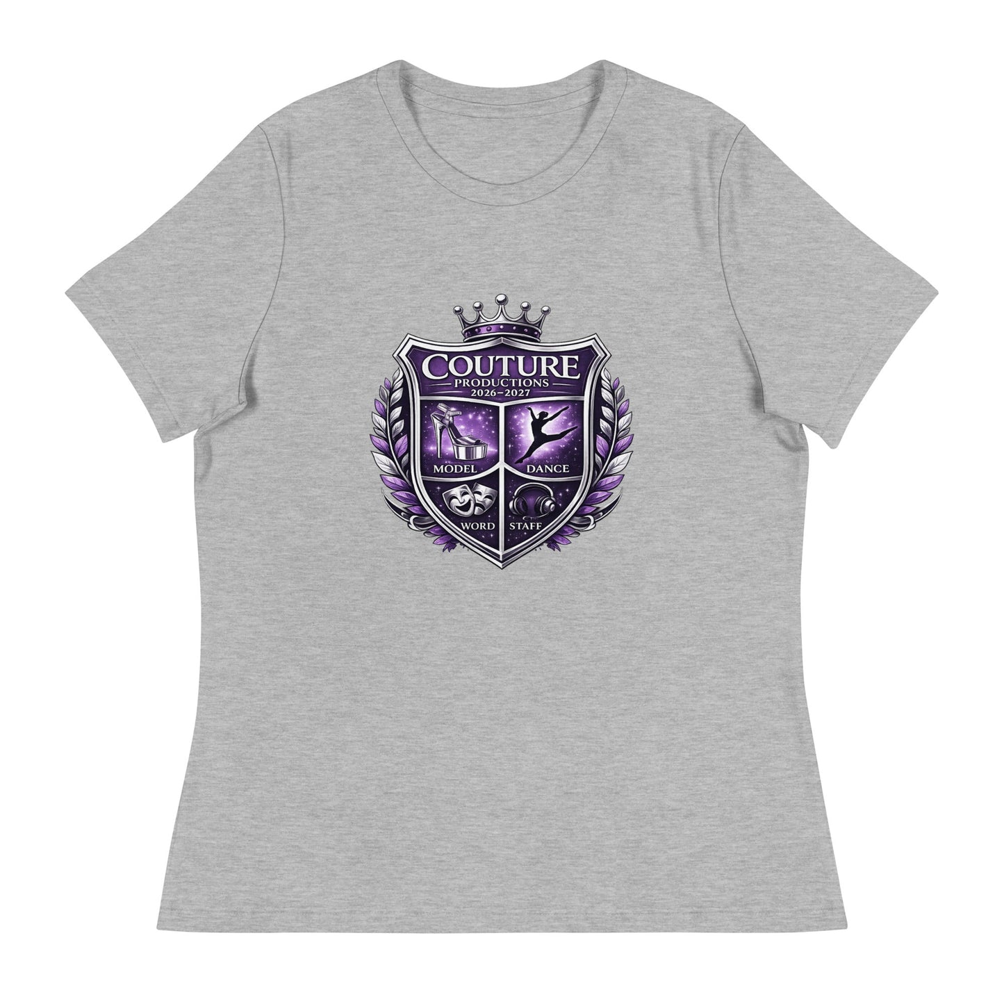 Performance | Women's Relaxed T Shirt | Couture Productions | Couture Shield Logo