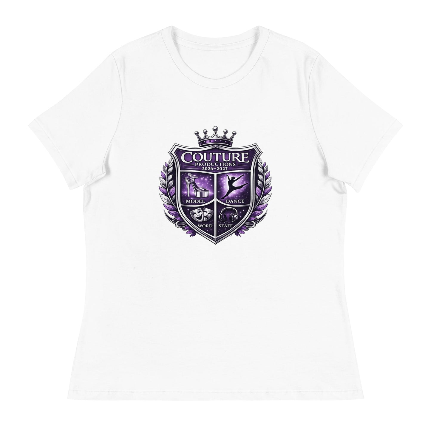 Performance | Women's Relaxed T Shirt | Couture Productions | Couture Shield Logo