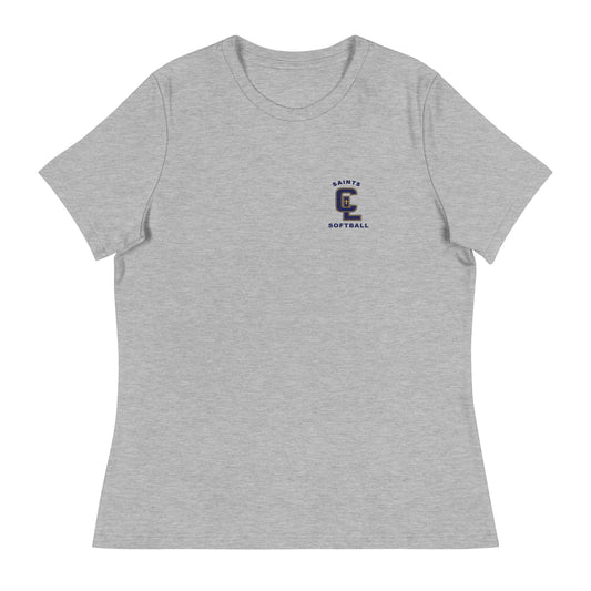 Performance | Women's Relaxed T Shirt | Crean Lutheran Softball | Navy CL Softball Logo