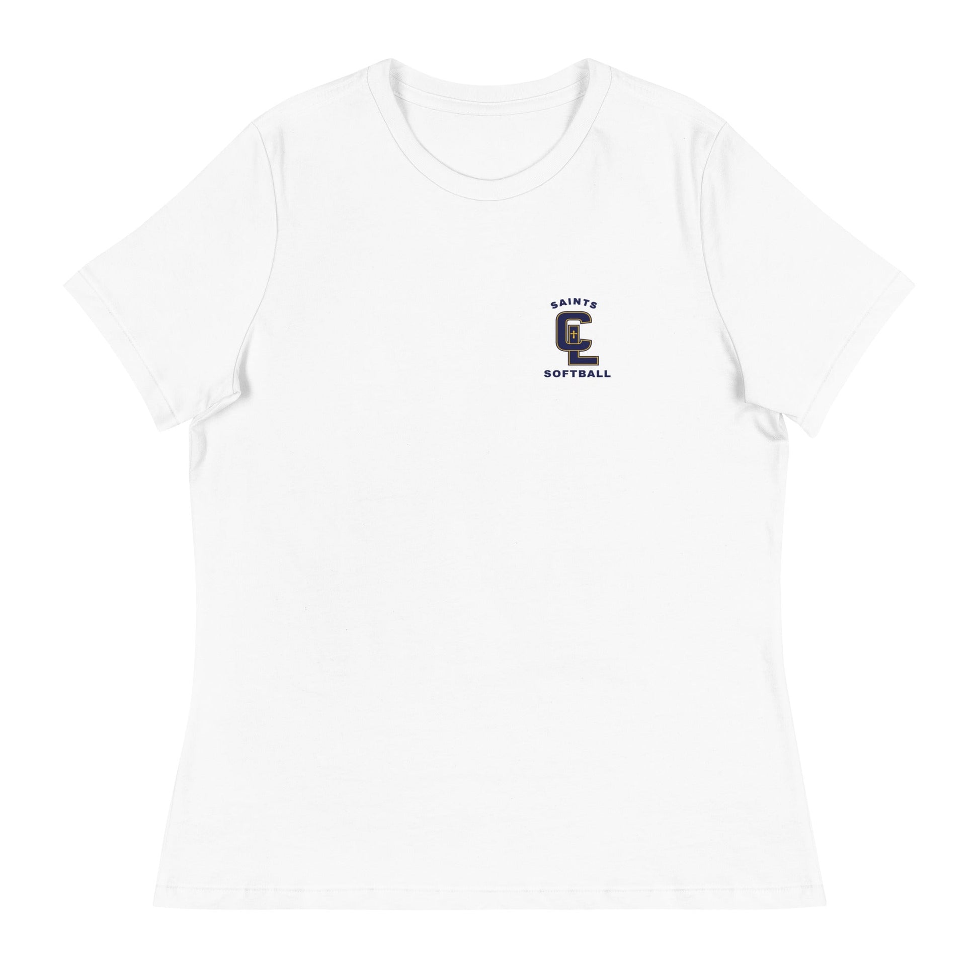 Performance | Women's Relaxed T Shirt | Crean Lutheran Softball | Navy CL Softball Logo