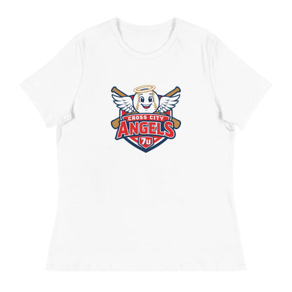 Performance | Women's Relaxed T Shirt | Cross City Angels | Shield Logo