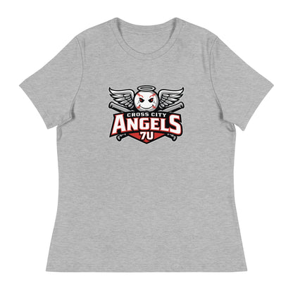 Performance | Women's Relaxed T Shirt | Cross City Angels | Winged Guardian Logo