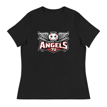 Performance | Women's Relaxed T Shirt | Cross City Angels | Winged Guardian Logo