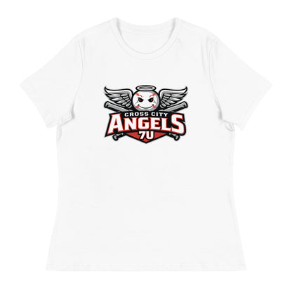 Performance | Women's Relaxed T Shirt | Cross City Angels | Winged Guardian Logo