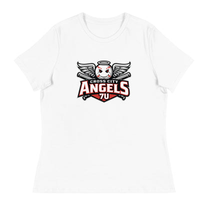Performance | Women's Relaxed T Shirt | Cross City Angels | Winged Guardian Logo
