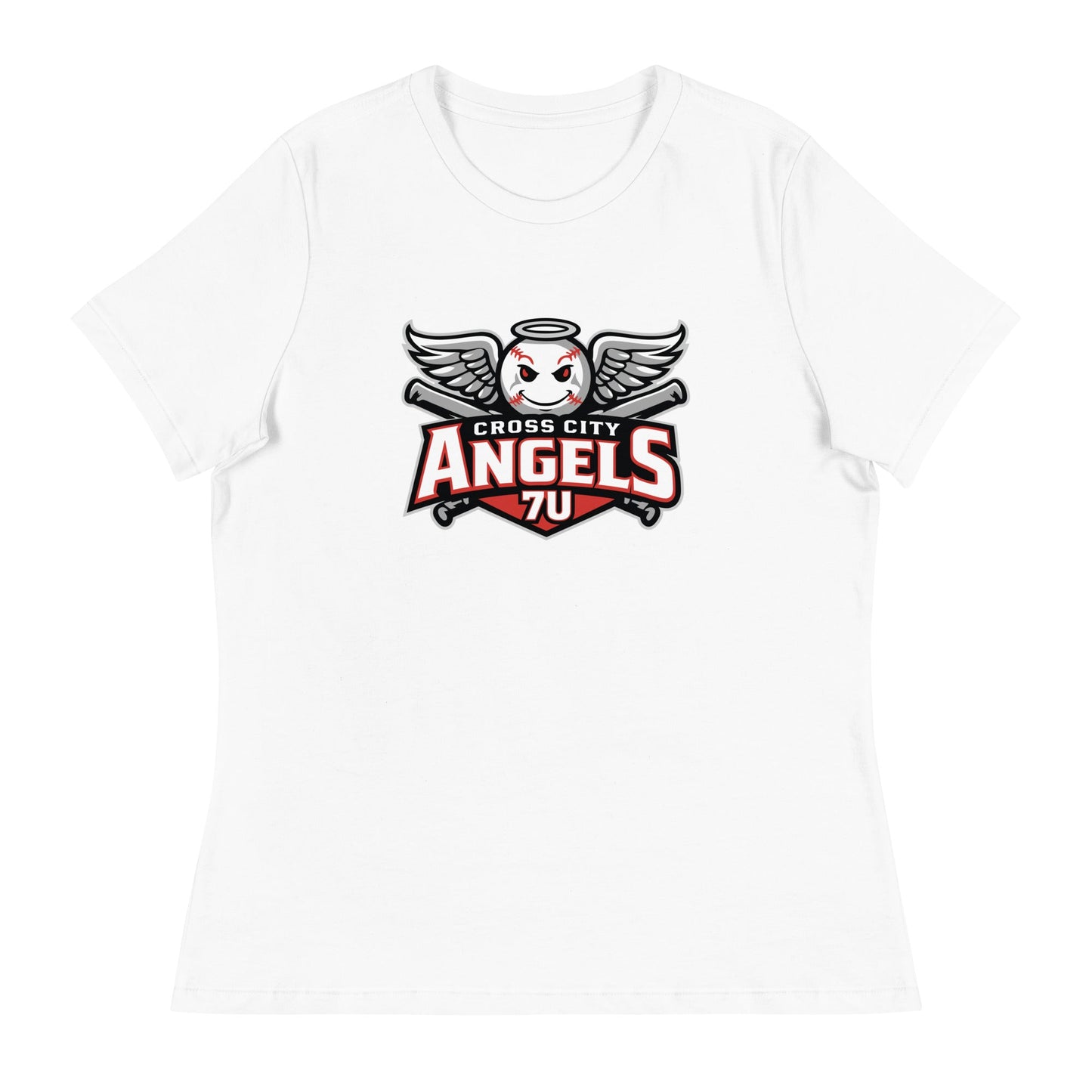 Performance | Women's Relaxed T Shirt | Cross City Angels | Winged Guardian Logo