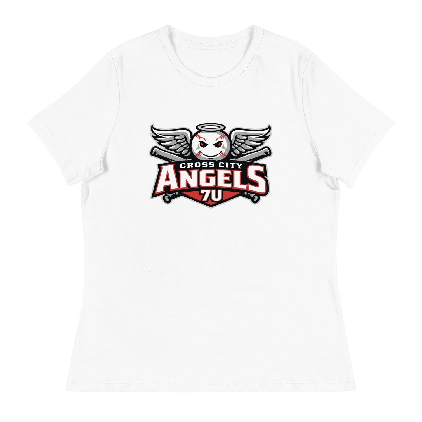 Performance | Women's Relaxed T Shirt | Cross City Angels | Winged Guardian Logo