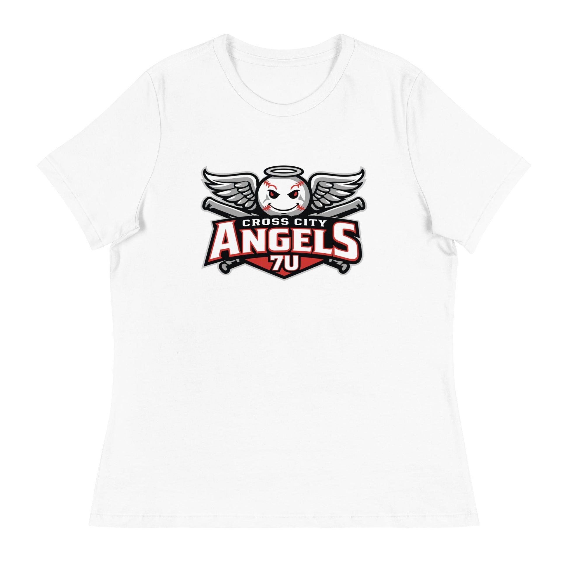 Performance | Women's Relaxed T Shirt | Cross City Angels | Winged Guardian Logo
