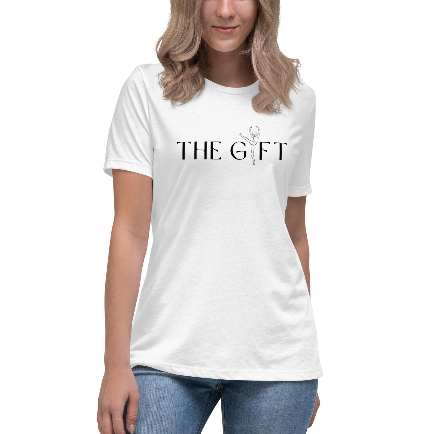 Performance | Women's Relaxed T Shirt | Dancin' Time Studios | Lyric Dancer Logo