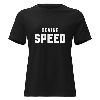 Performance | Women's Relaxed T Shirt | Devine Speed | Script Logo