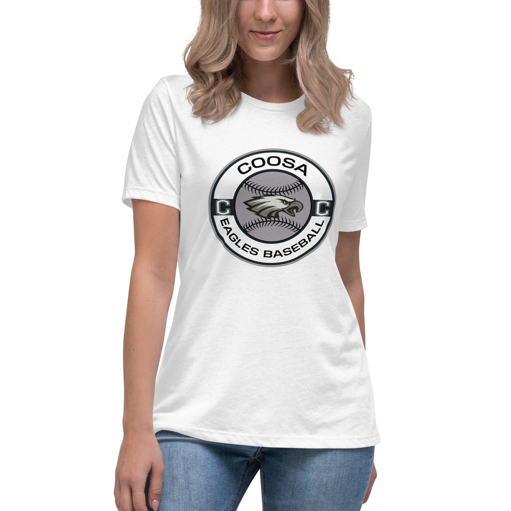 Performance | Women's Relaxed T Shirt | Eagles Baseball | Badge Logo