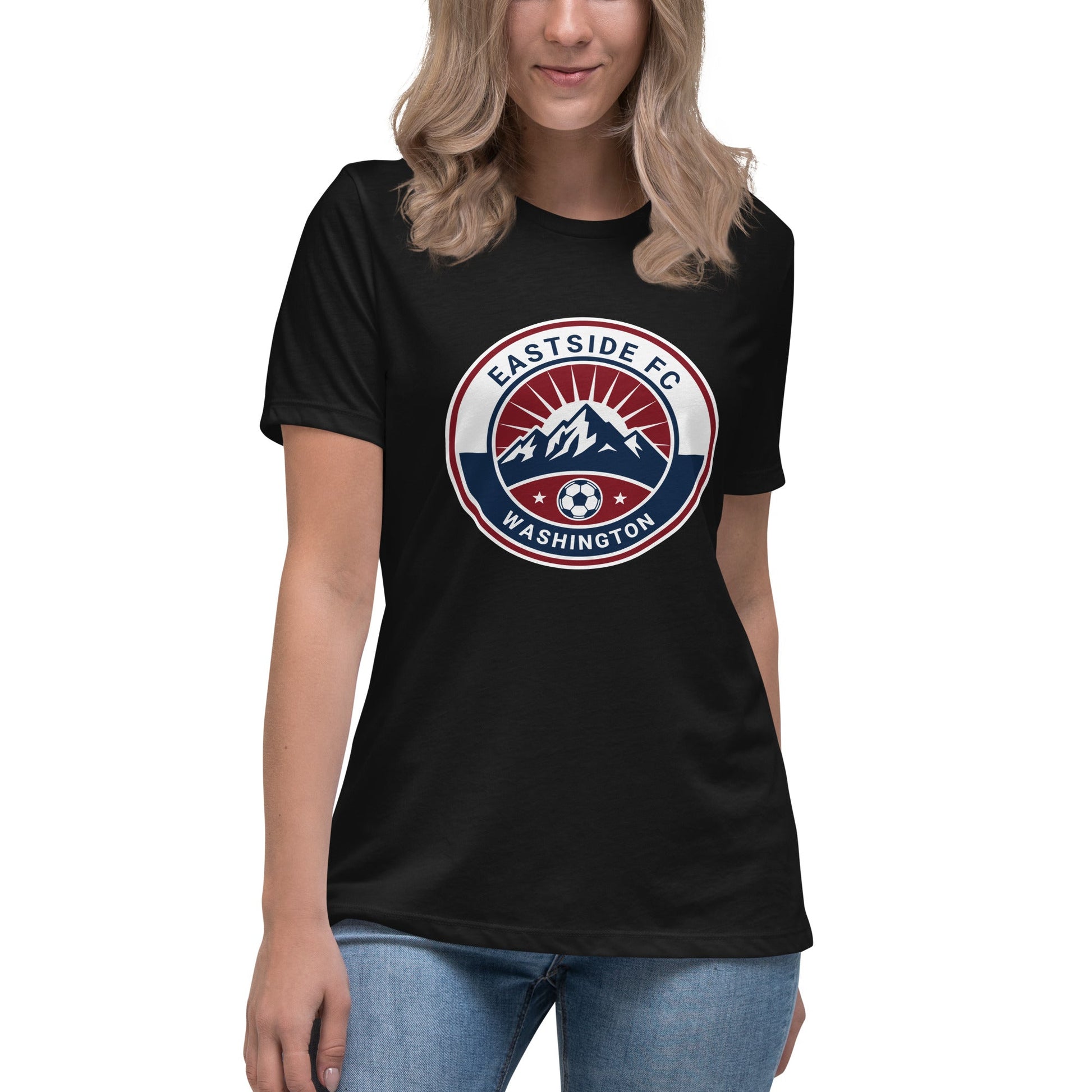 Performance | Women's Relaxed T Shirt | Eastside FC | Mountain Logo