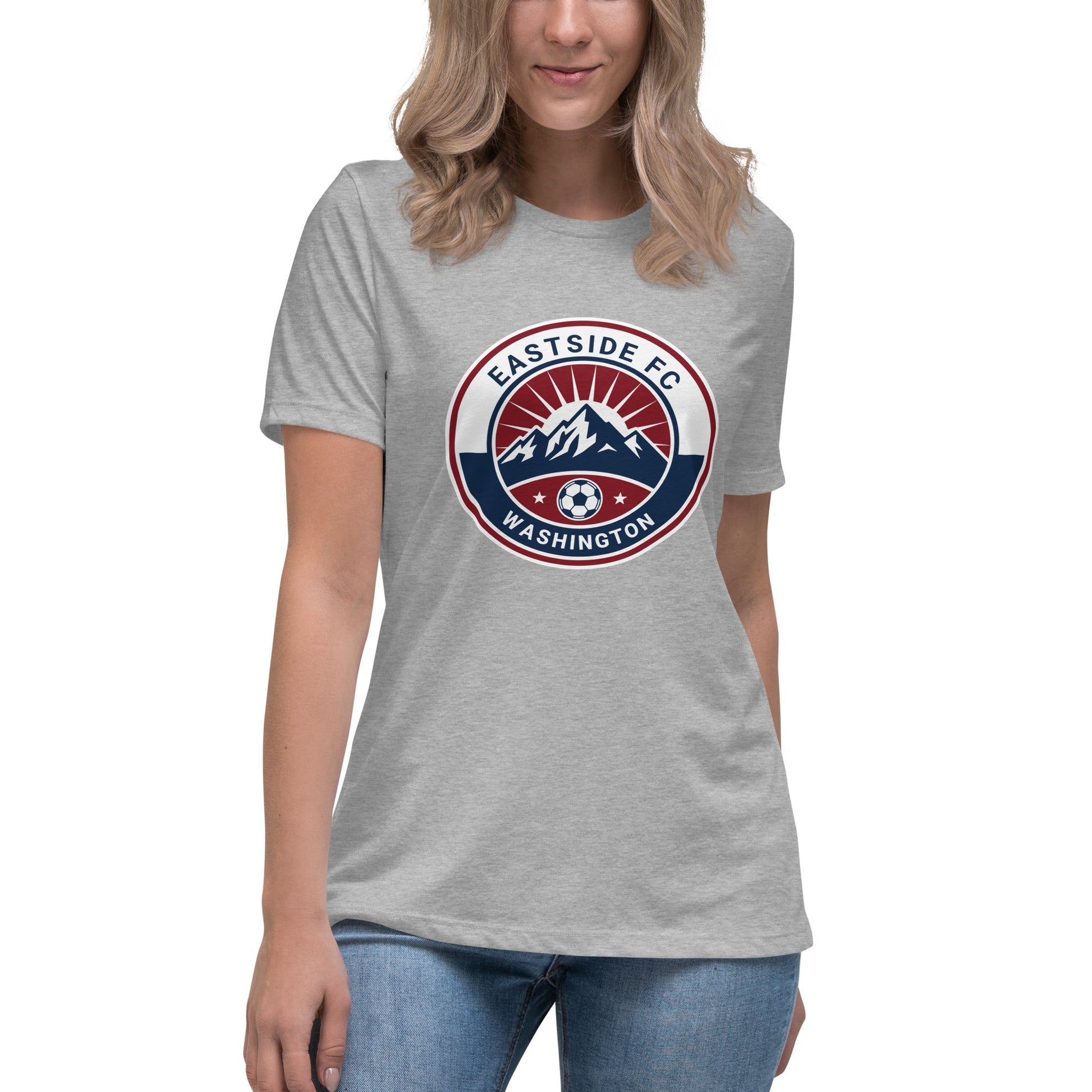Performance | Women's Relaxed T Shirt | Eastside FC | Mountain Logo