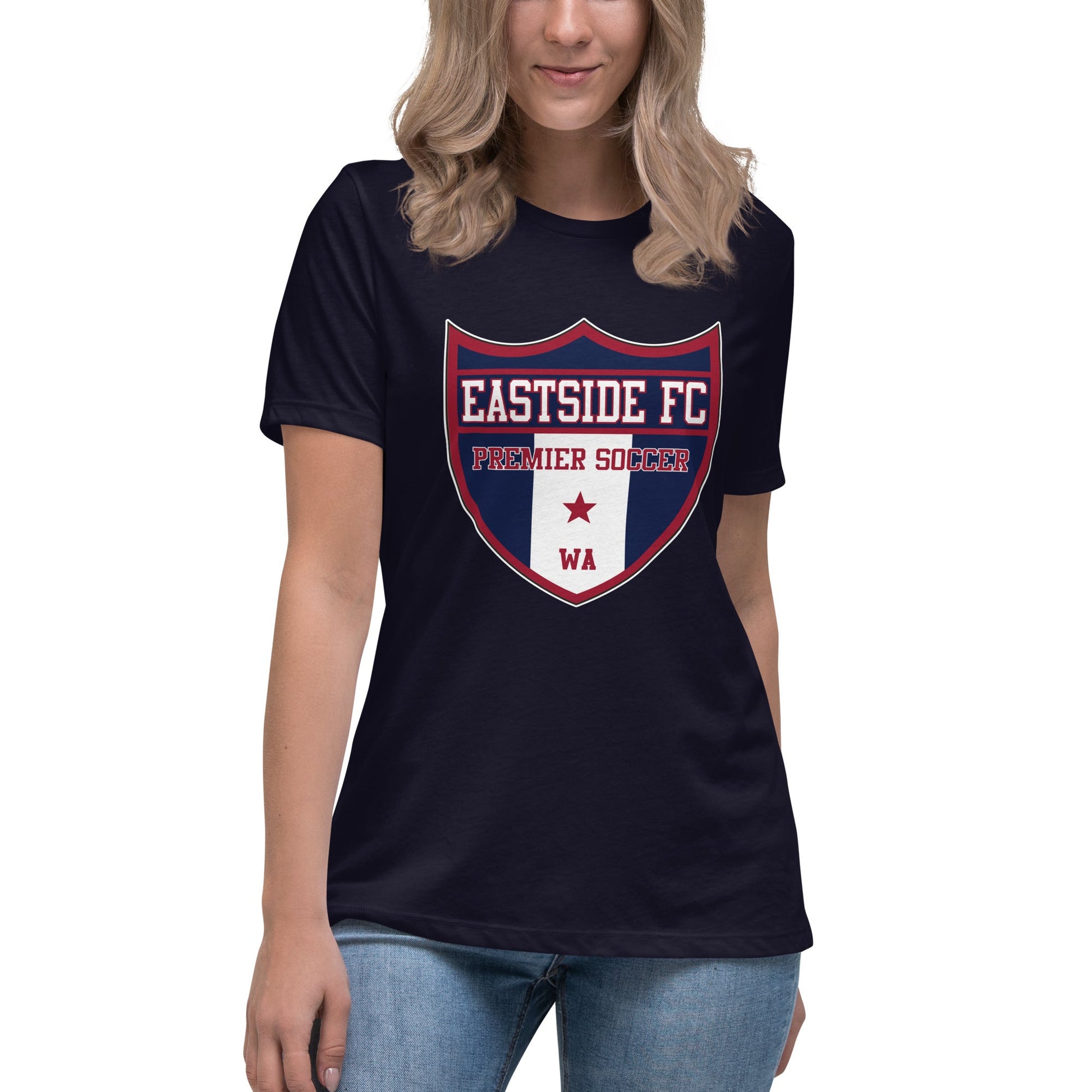 Performance | Women's Relaxed T Shirt | Eastside FC | Shield Logo