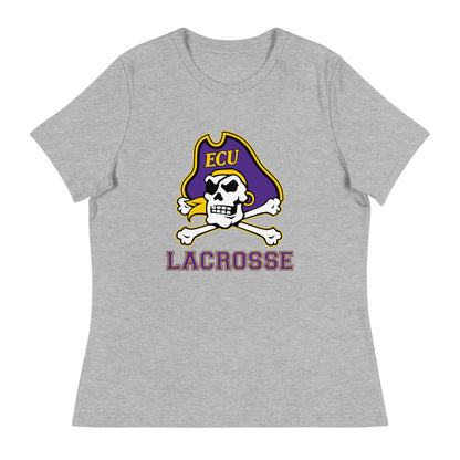 Performance | Women's Relaxed T Shirt | ECU Club Womens Lacrosse | Ironclad Corsairs Logo