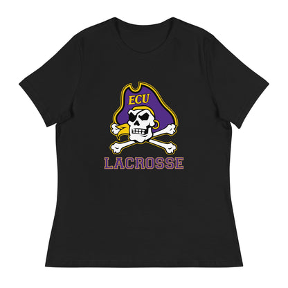 Performance | Women's Relaxed T Shirt | ECU Club Womens Lacrosse | Ironclad Corsairs Logo