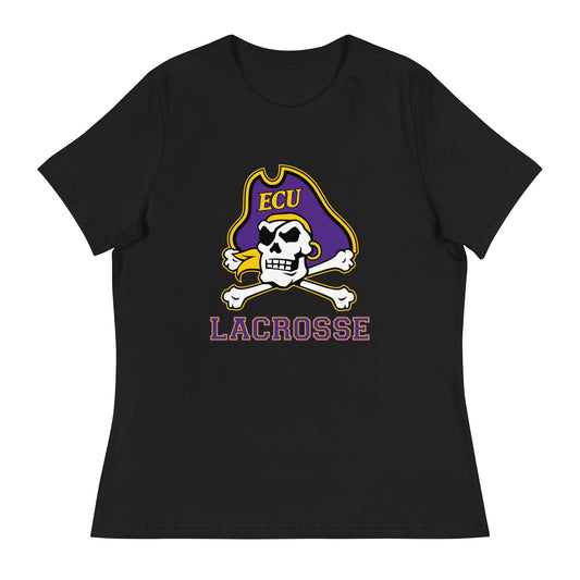 Performance | Women's Relaxed T Shirt | ECU Club Womens Lacrosse | Ironclad Corsairs Logo