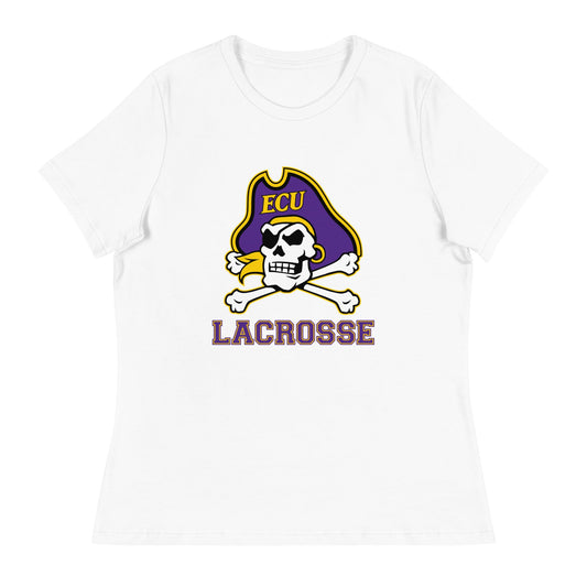 Performance | Women's Relaxed T Shirt | ECU Club Womens Lacrosse | Ironclad Corsairs Logo