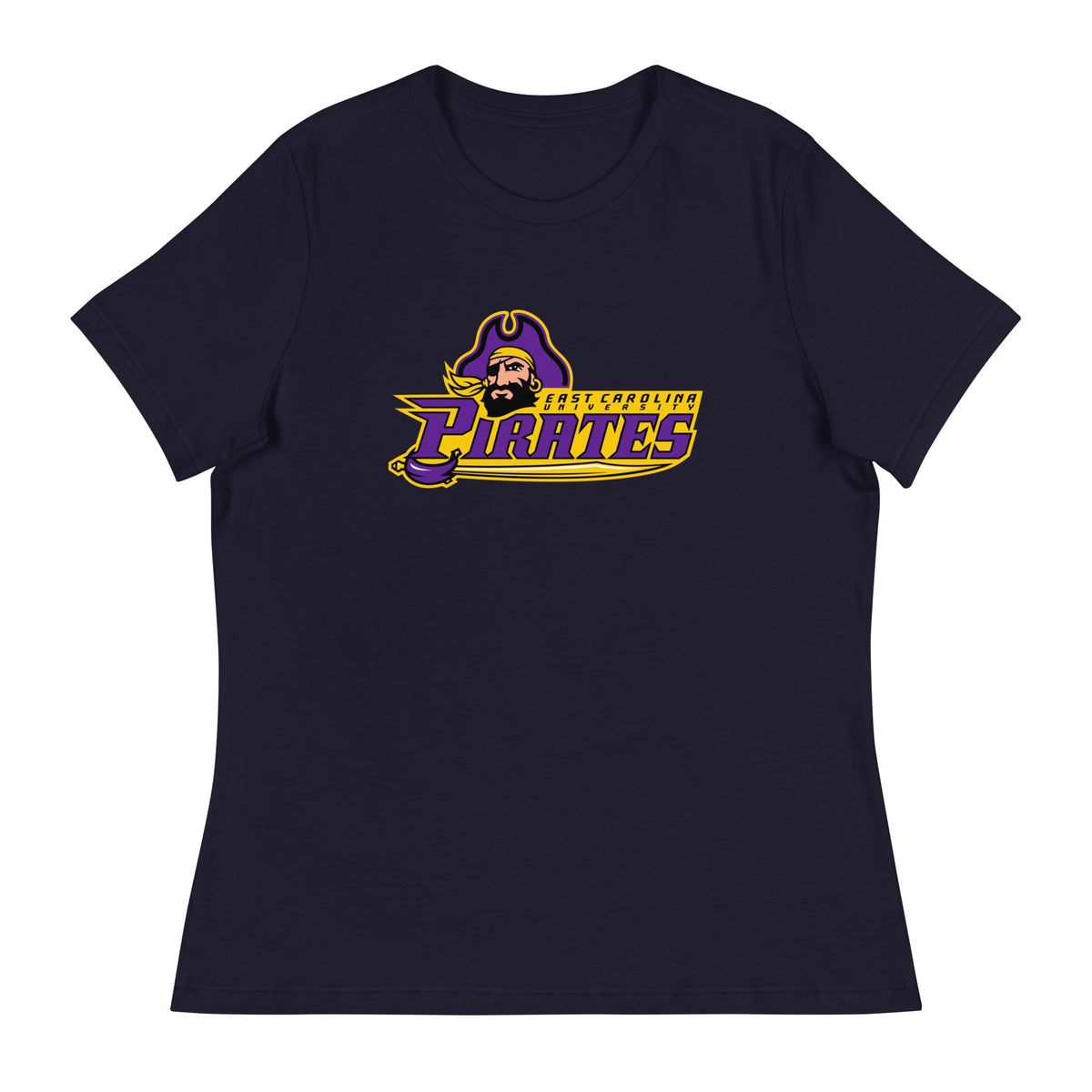 Performance | Women's Relaxed T Shirt | ECU Club Womens Lacrosse | Pirate Emblem Logo