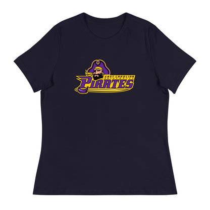 Performance | Women's Relaxed T Shirt | ECU Club Womens Lacrosse | Pirate Emblem Logo