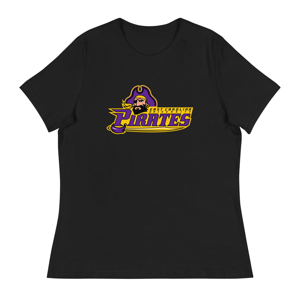 Performance | Women's Relaxed T Shirt | ECU Club Womens Lacrosse | Pirate Emblem Logo