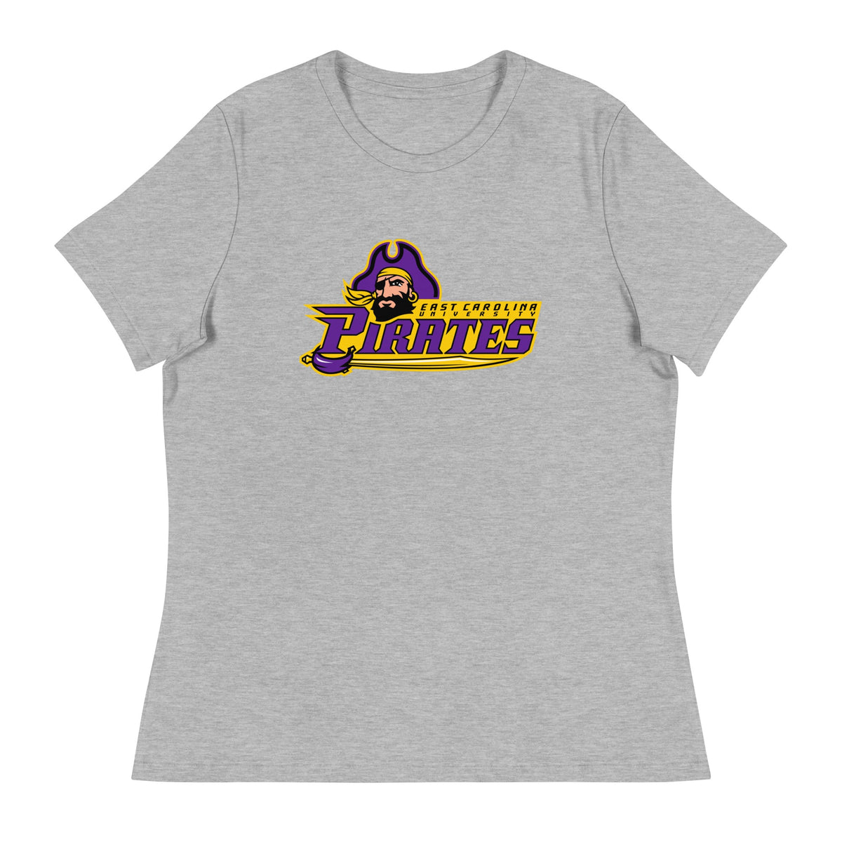 Performance | Women's Relaxed T Shirt | ECU Club Womens Lacrosse | Pirate Emblem Logo