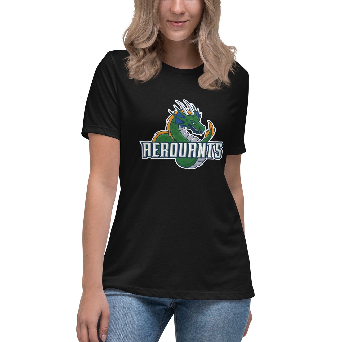 Performance | Women's Relaxed T Shirt | Emerald High School Baseball | Dragon Logo