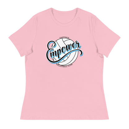 Performance | Women's Relaxed T Shirt | Empower Volleyball Club | Emblem Logo