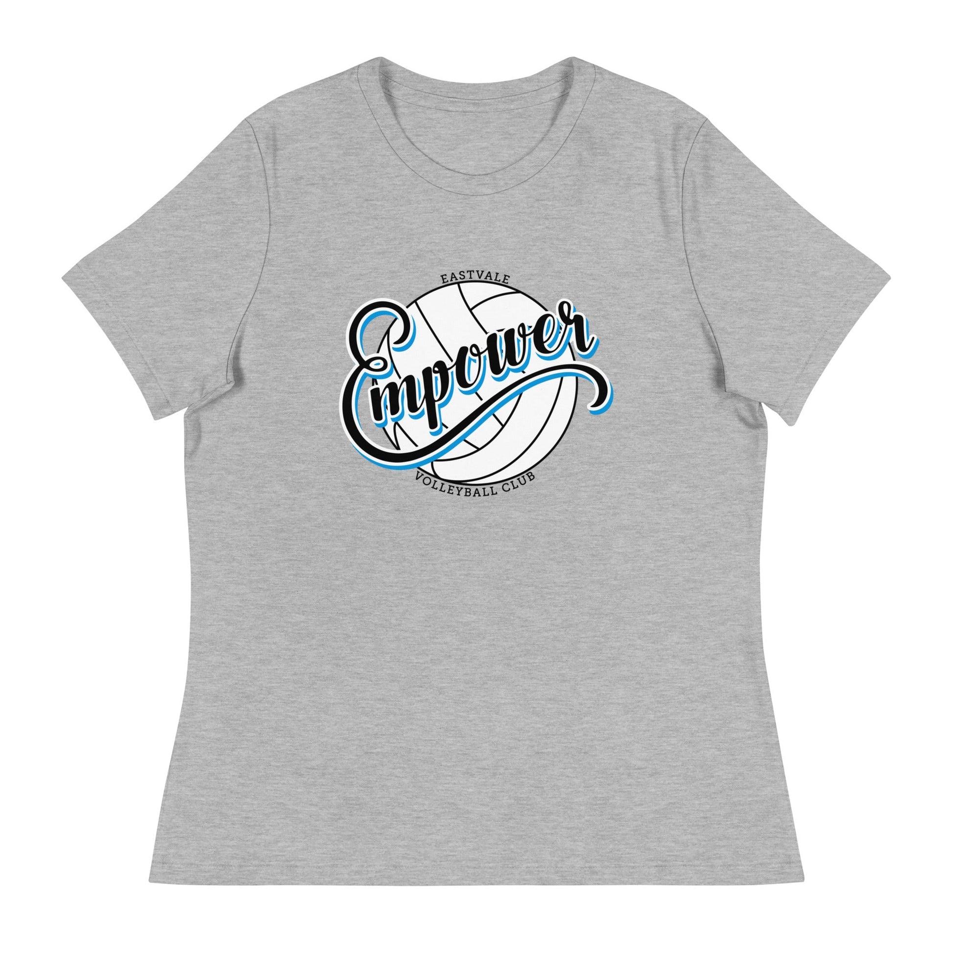 Performance | Women's Relaxed T Shirt | Empower Volleyball Club | Emblem Logo