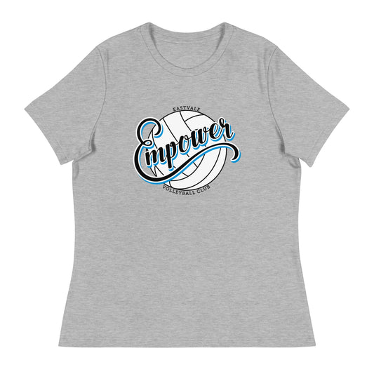 Performance | Women's Relaxed T Shirt | Empower Volleyball Club | Emblem Logo