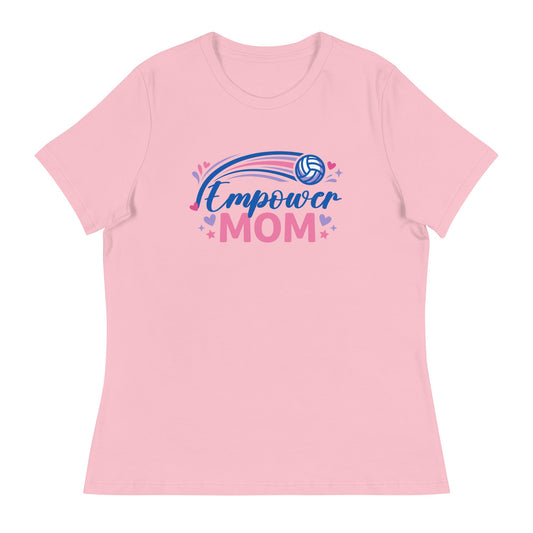 Performance | Women's Relaxed T Shirt | Empower Volleyball Club | Mom Crest Logo