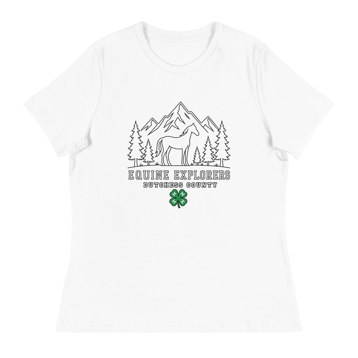 Performance | Women's Relaxed T Shirt | Equine Explorers | Dutchess Crest Trailblazers Logo