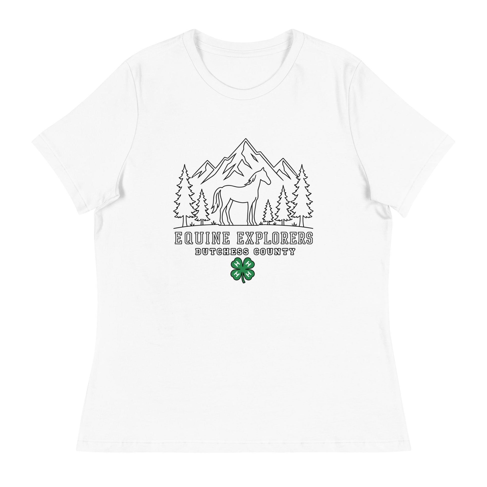 Performance | Women's Relaxed T Shirt | Equine Explorers | Dutchess Crest Trailblazers Logo