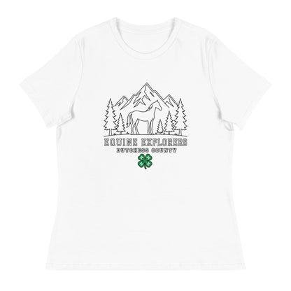 Performance | Women's Relaxed T Shirt | Equine Explorers | Dutchess Crest Trailblazers Logo