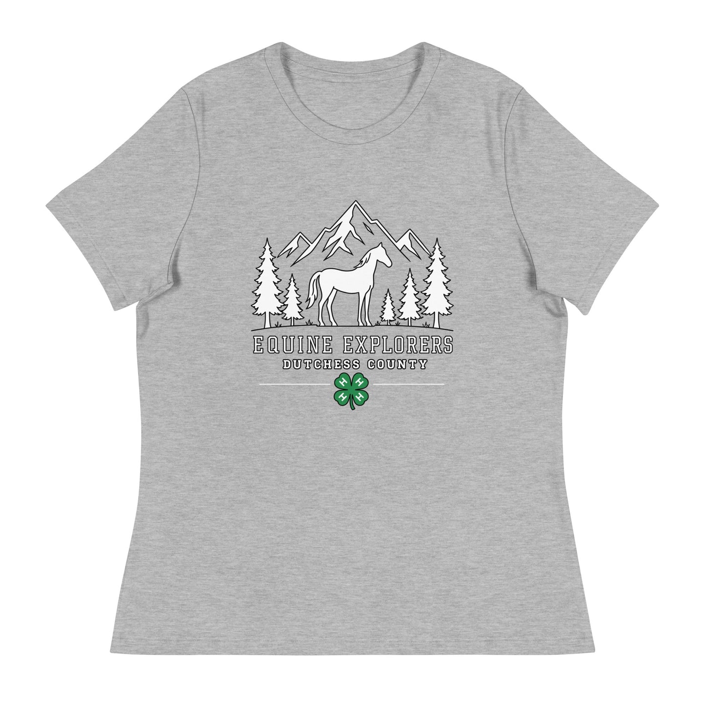 Performance | Women's Relaxed T Shirt | Equine Explorers | Dutchess Crest Trailblazers Logo