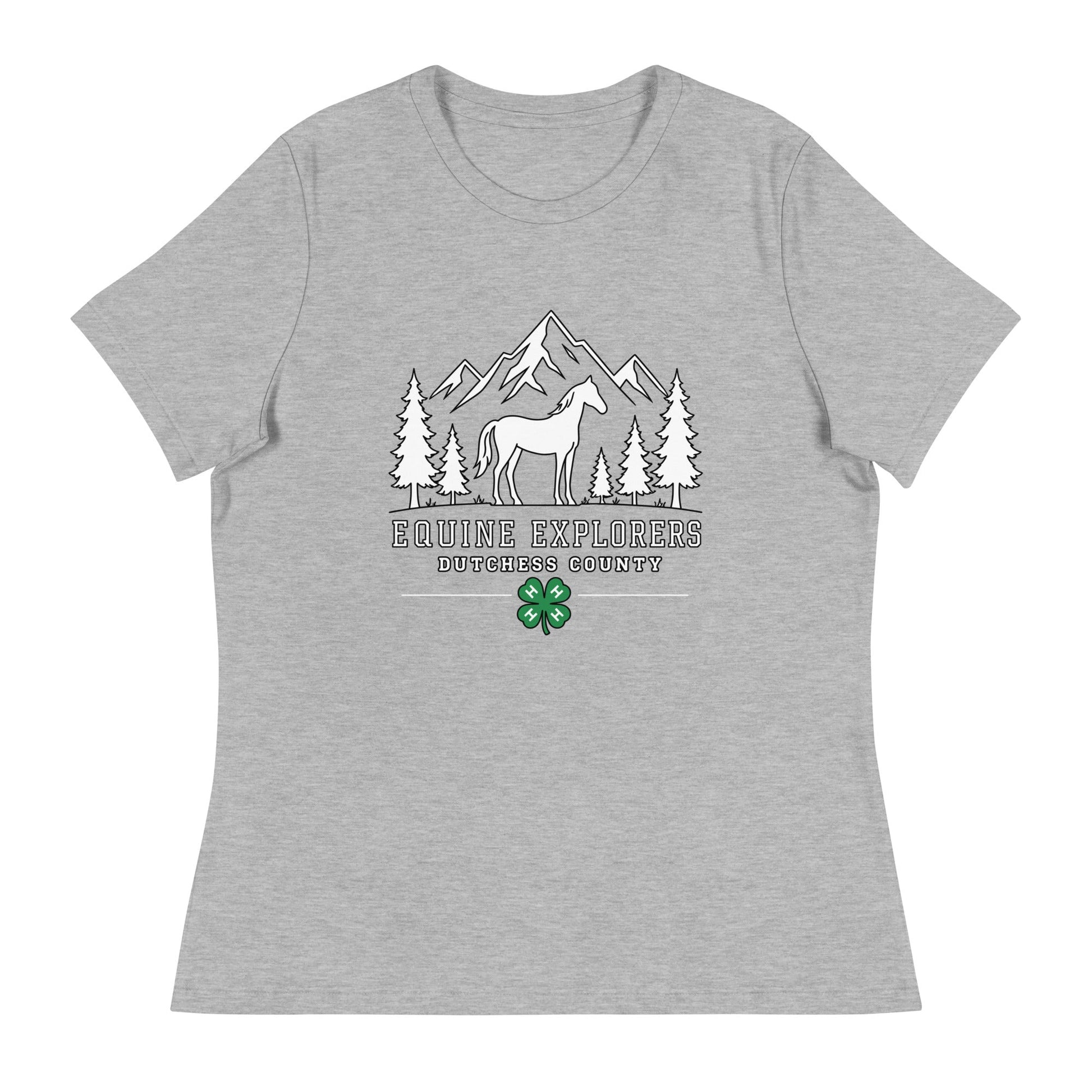 Performance | Women's Relaxed T Shirt | Equine Explorers | Dutchess Crest Trailblazers Logo