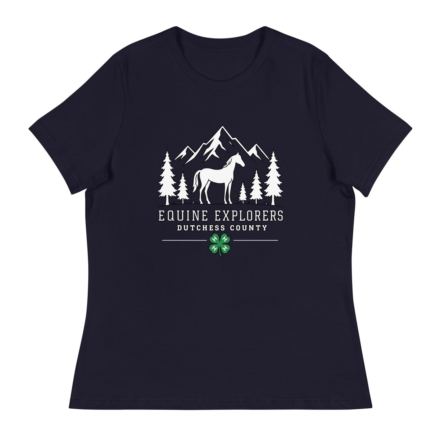 Performance | Women's Relaxed T Shirt | Equine Explorers | Dutchess Crest Trailblazers Logo