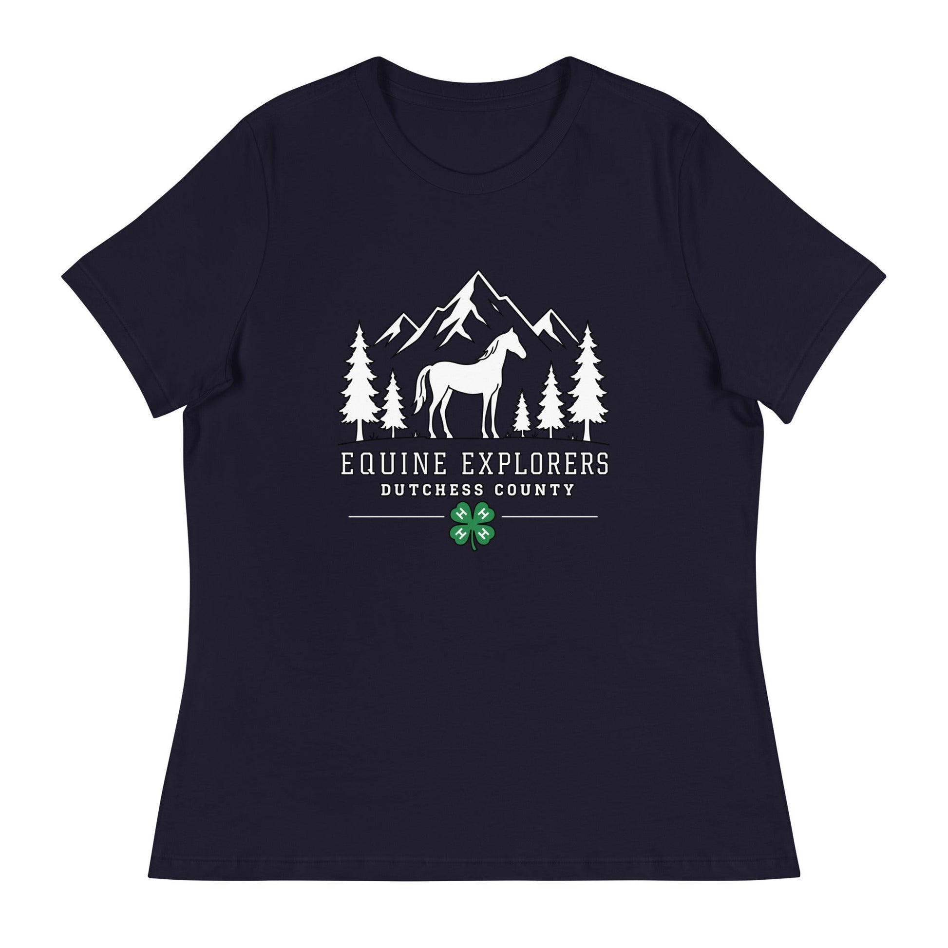 Performance | Women's Relaxed T Shirt | Equine Explorers | Dutchess Crest Trailblazers Logo