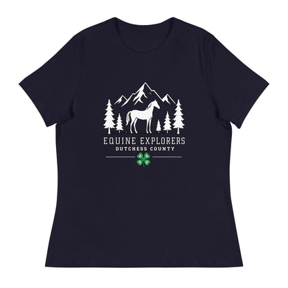 Performance | Women's Relaxed T Shirt | Equine Explorers | Dutchess Crest Trailblazers Logo