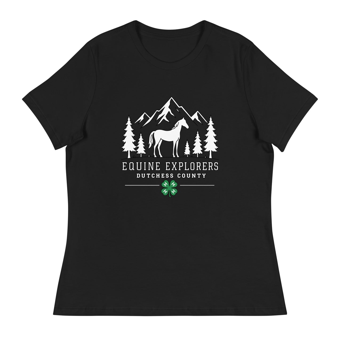 Performance | Women's Relaxed T Shirt | Equine Explorers | Dutchess Crest Trailblazers Logo