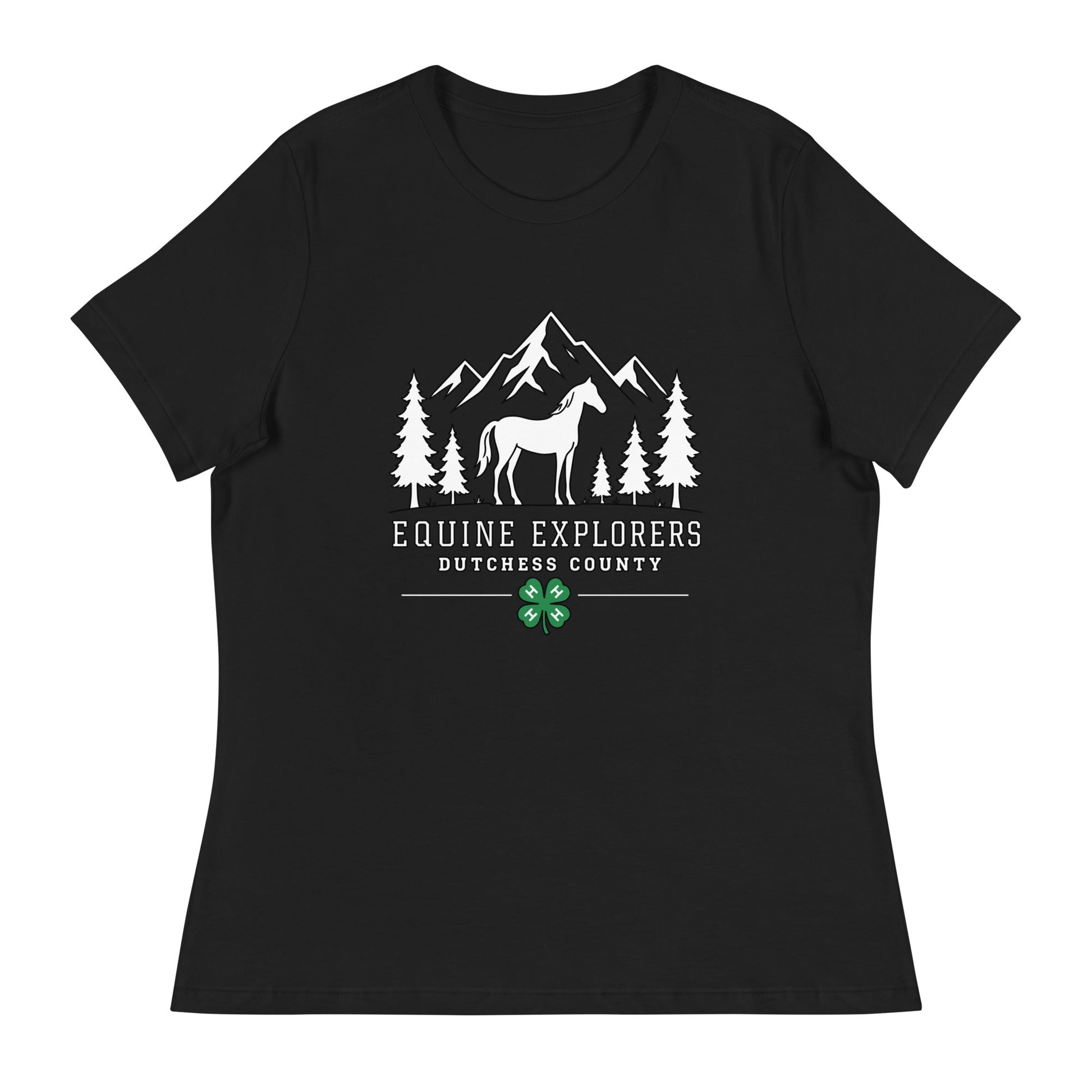 Performance | Women's Relaxed T Shirt | Equine Explorers | Dutchess Crest Trailblazers Logo