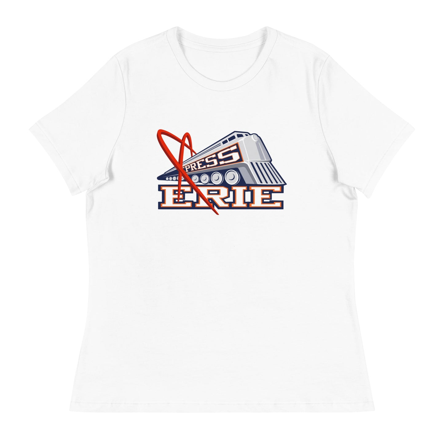 Performance | Women's Relaxed T Shirt | Erie Express Football | Locomotive Logo