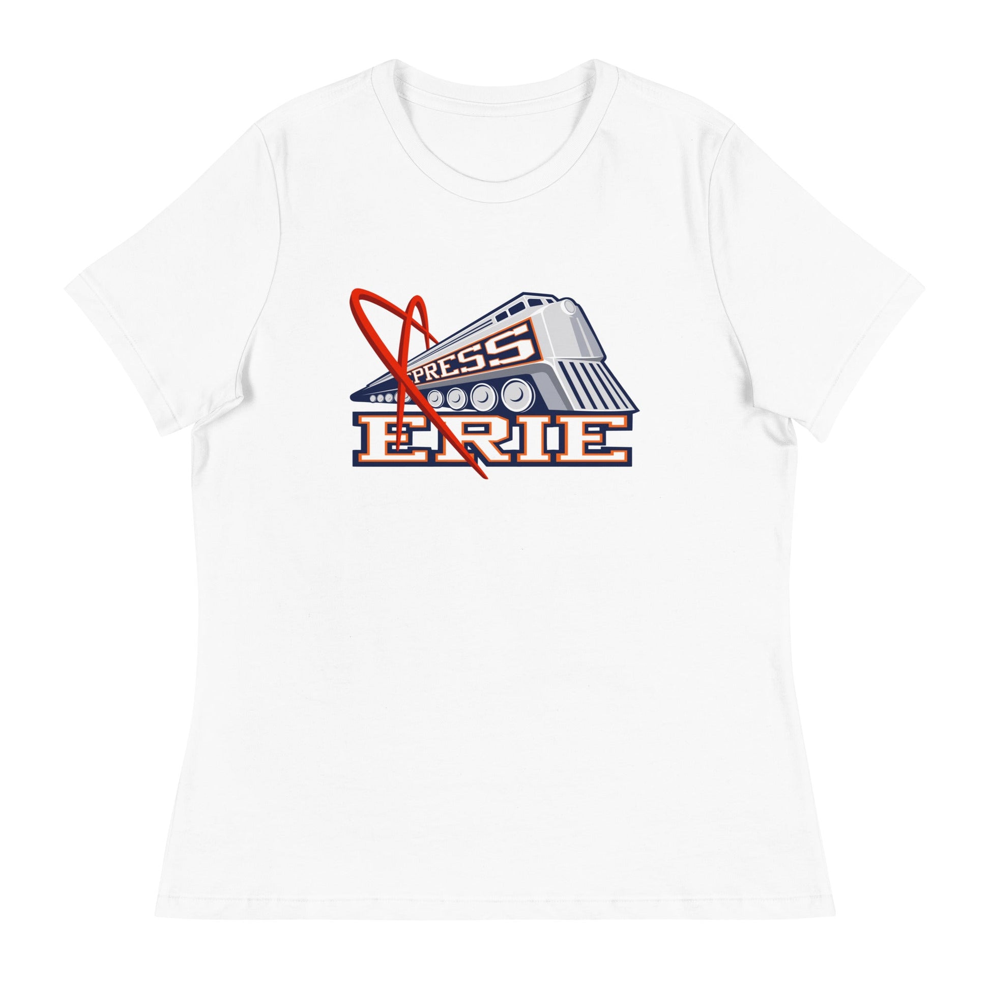 Performance | Women's Relaxed T Shirt | Erie Express Football | Locomotive Logo