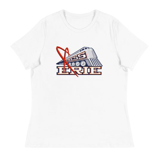 Performance | Women's Relaxed T Shirt | Erie Express Football | Locomotive Logo