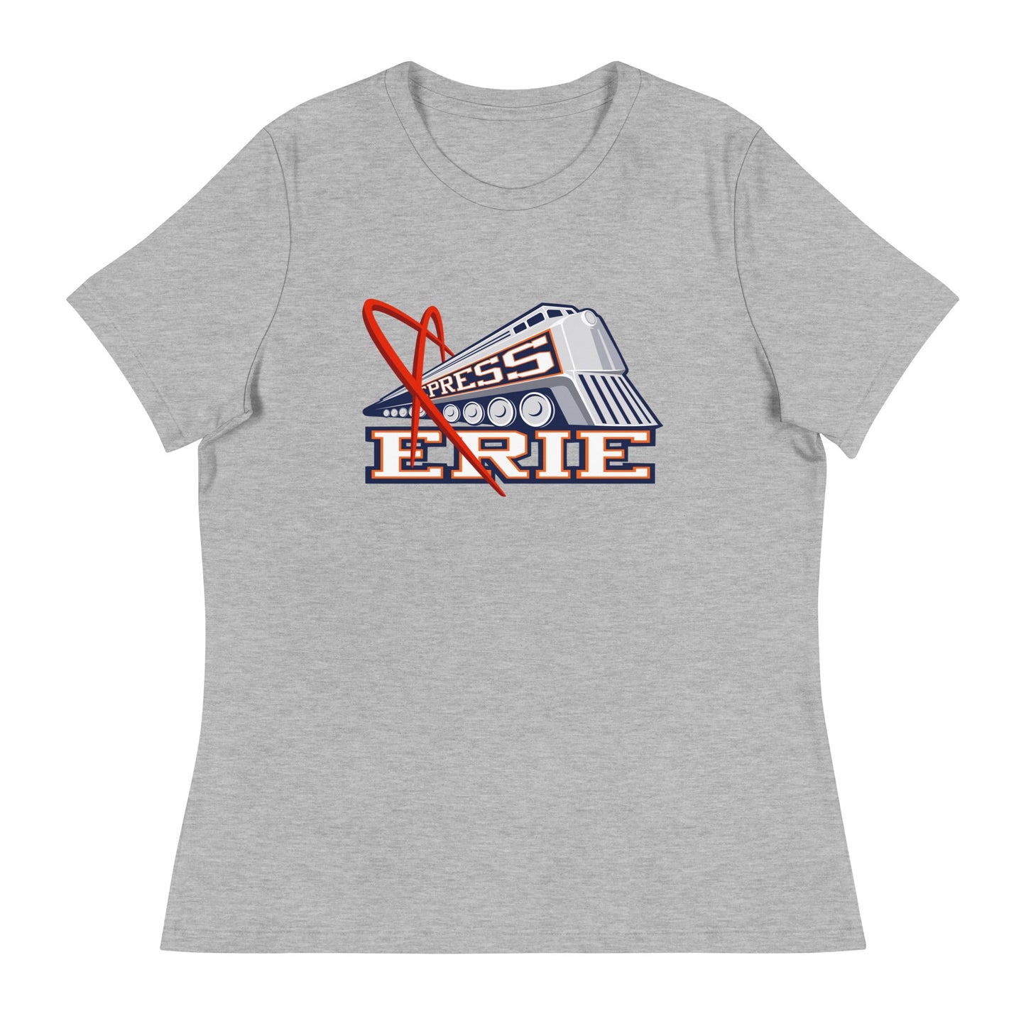 Performance | Women's Relaxed T Shirt | Erie Express Football | Locomotive Logo